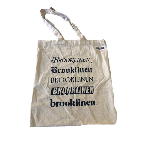 Brooklinen Cotton Canvas Tote Bag Washable Fabric Shoulder Bag Book Tote New - Picture 1 of 3